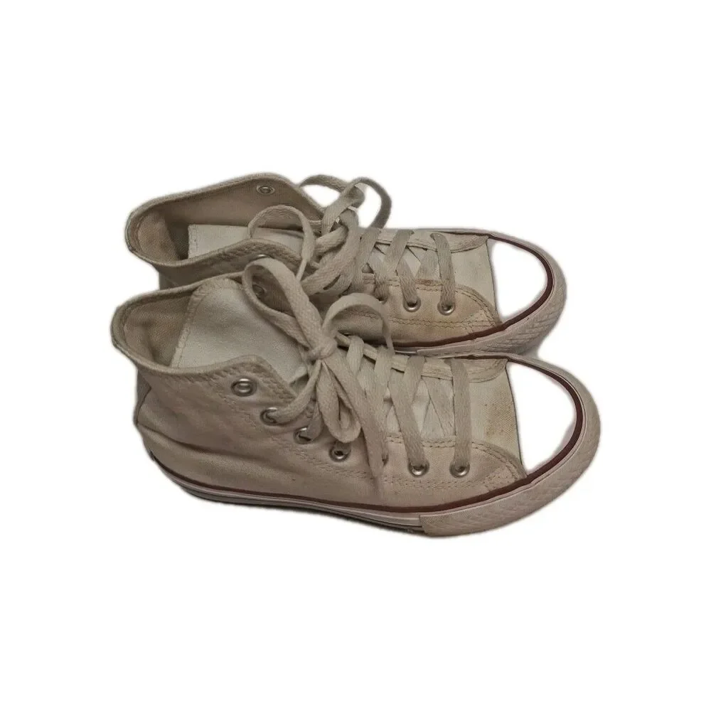 CONVERSE ALLSTAR Youth 3 White High Tops Chuck Taylor Casual Sneakers Shoes